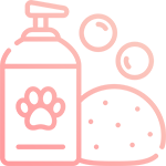 Spays and neuters icon with a cat standing next to a dog